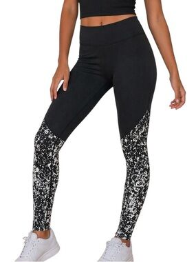 SOC High Waist Black Grey White Leggings Extra Large 16/18